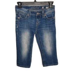 Miss Me Girls Capri's Medium Wash Size 14